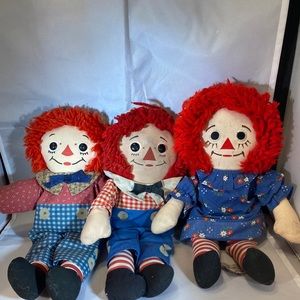 Vintage raggedy Ann & andy dolls